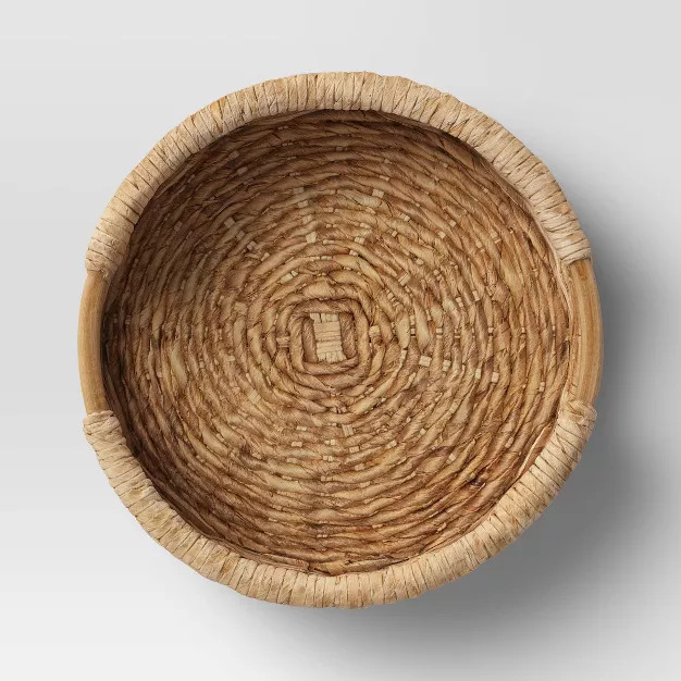 16" x 4.5" Round Tray with Ear Handle Natural - Threshold™ | Target