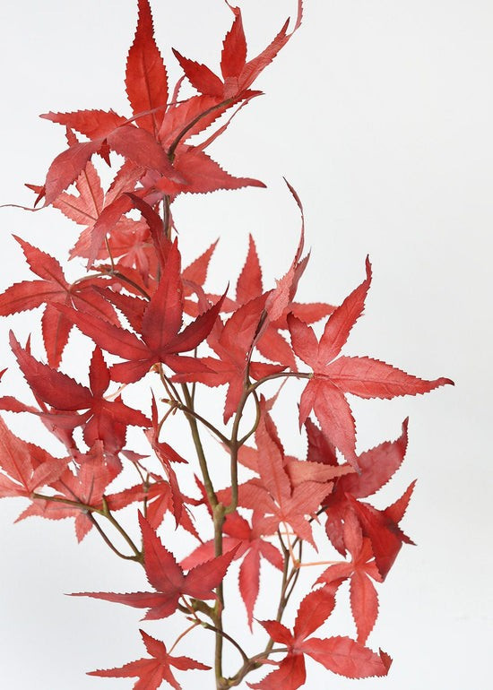 Fall Red Artificial Japanese Maple Leaves - 27 | Afloral (US)