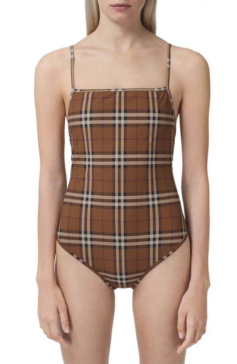 Burberry Delia Check One-Piece Swimsuit | Nordstrom | Nordstrom