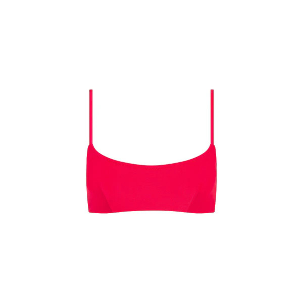 Invisible Underwire Crop Bikini Top - Cherry Crush | Kulani Kinis ANZ