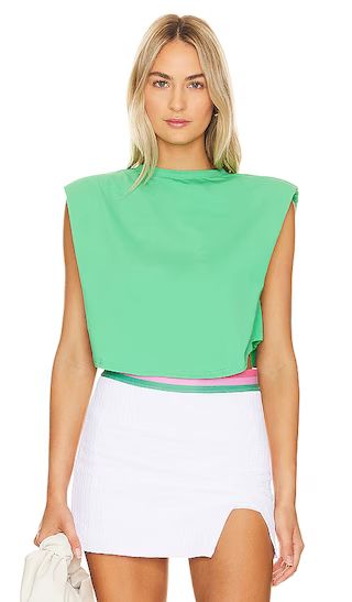 Dunes Muscle Crop Tee in Island Green | Revolve Clothing (Global)