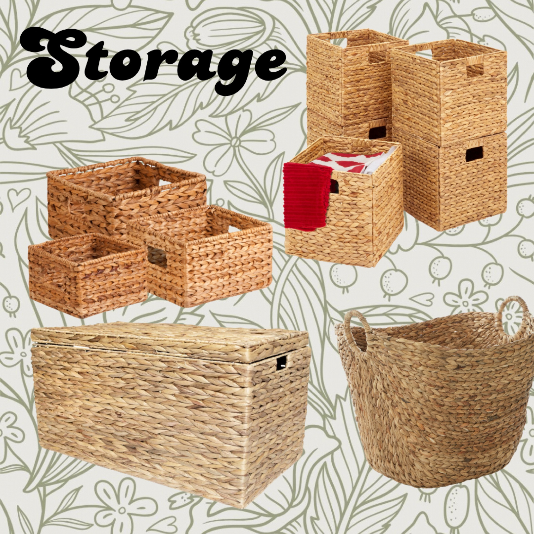 Have you heard the term “hiding in plain sight”.    That’s how I like to store items in my home.   For sure when your closet and storage space is minimal  
#storage #basketstorage #organization 

#LTKhome