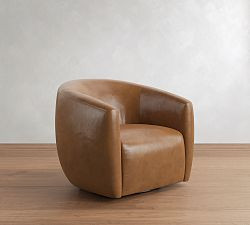 Payton Leather Swivel Chair | Pottery Barn (US)