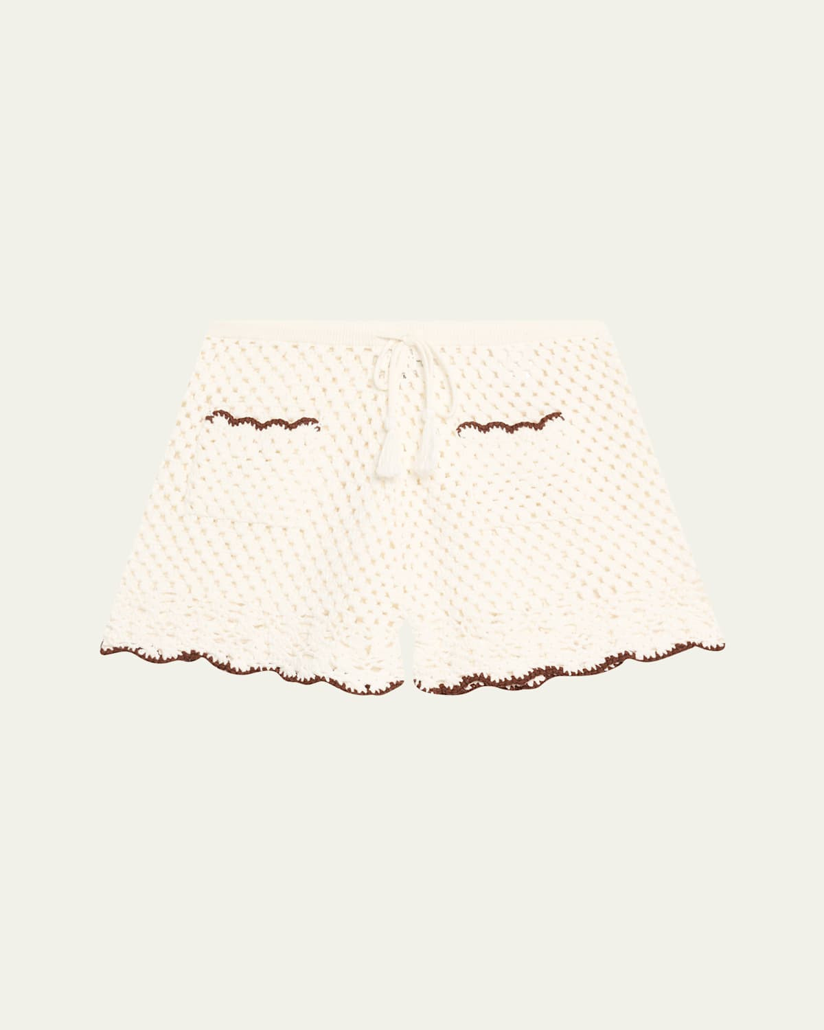 Brix Drawstring Crochet Knit Shorts | Bergdorf Goodman