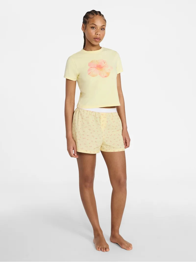 No Boundaries Sleepwear Graphic Baby Tee, Women's XS-XXL | Walmart (US)