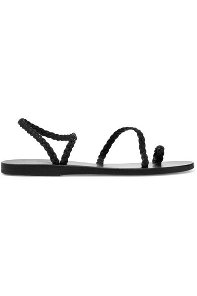 Ancient Greek Sandals - Eleftheria Braided Leather Sandals - Black | NET-A-PORTER (UK & EU)