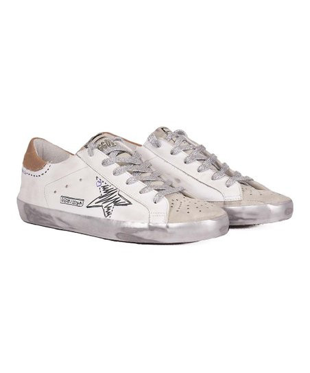 Golden Goose White & Beige Superstar Leather Sneaker - Women | Zulily