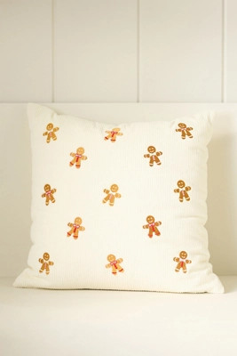 Velvet Corduroy Embroidered Icon Pillow | Anthropologie (US)
