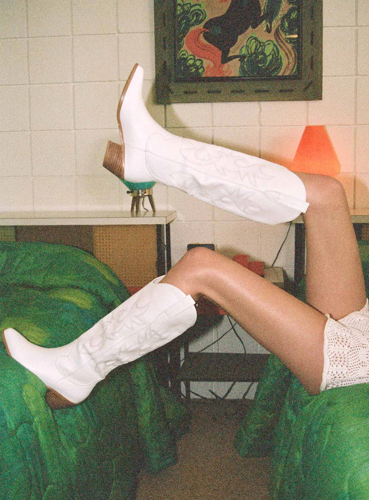 Billini Urson Boots White | Princess Polly US