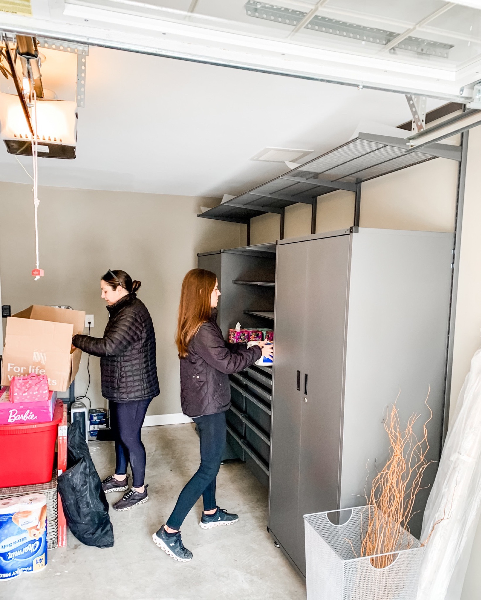 The weather here in Nashville is getting nicer day by day and that means all garages are a GO! ✅ We'll take you from drab to fab and give you a functional and beautiful space that will stand the test of time as we venture into warmer months! It was still a bit chilly on this recent garage project but Chloe & Denise just bundled up a bit-at least it was sunny!

 

This Elfa system in the new Garage+ system from @thecontainerstore are perfect for garages as they corral things into manageable zones - and they're sturdy too, which is essential for all things garage!

 