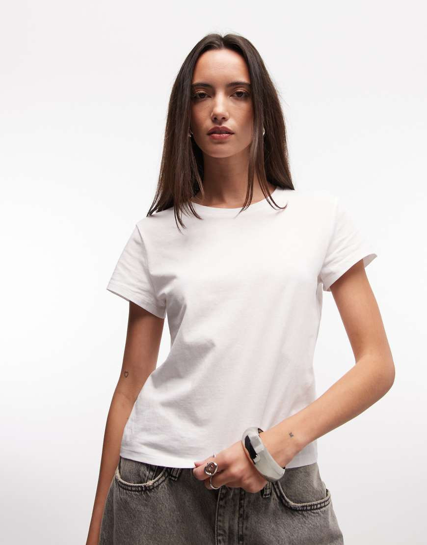 Monki t-shirt in white-Black | ASOS (Global)