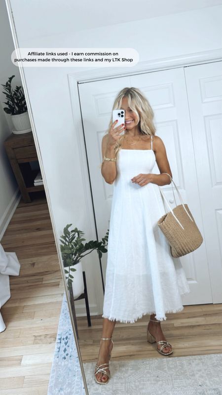 White dress, a must have for summer!👏🏼 Exact dress linked below, also linking a handful of other pretty white dresses because it’s starting to sell out😭