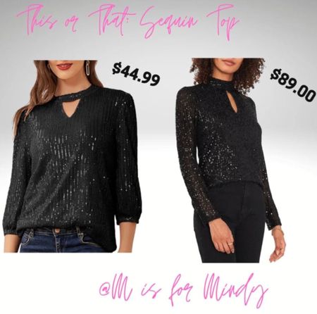 This or that sequin top!!  Which is your fave??  Vince Camuto or Amazon?

#LTKunder100 #LTKcurves #LTKstyletip
