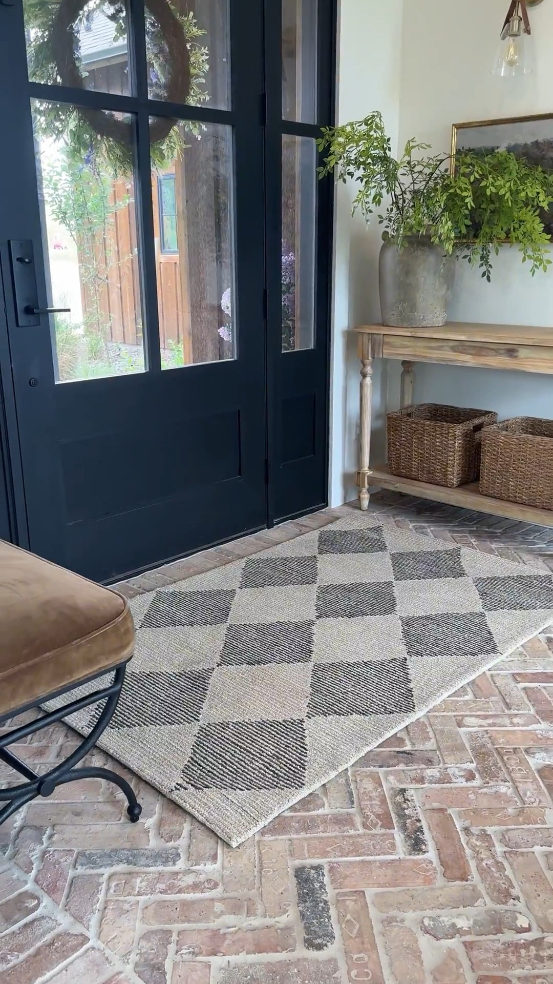This checkered rug completely transformed our foyer. It’s neutral enough to go with anything, but the pattern gives it that extra something the space was missing.
Follow my shop @rushtonhome on the @shop.LTK app to shop this post and get my exclusive app-only content! Don’t forget to turn on post notifications using the 🔔 to get first dibs! Follow @rushtonhome on Instagram and Pinterest for more home decor inspiration and affordable home finds! Are you looking for anything home related? You’re in the right place! At Rushton Home, I do: home decor, living room, bedroom, affordable, walmart, target, amazon, wayfair, new arrivals, winter decor, spring decor, fall decor, fall finds, summer decor, home decor refresh, studio mcgee x target, hearth and hand, magnolia, holiday decor, seasonal decor, dining room decor, bedroom decor, living room decor, affordable home decor, furniture, weekend deals, sale, on sale, pottery barn, kirklands, west elm, bench, foyer table, faux florals, rugs, couches, sofa, sectional, dresser, nightstand, night stand, end tables, lamps, art, wall art, etsy, pillows, blanket, interior design, interior styling, bedding, side tables, bed frame, tray, side table, throw pillows, look for less, designer dupe, budget decor, bar stools, counter stools, vase, ceramic pottery, budget, budget friendly, coffee table, dining chairs, cane, rattan, wood, white wash, rustic amazon home, arch, brass hardware, gold hardware, vintage, antique, european inspired, french country, back in stock, #amazonfinds @amazon @amazonhome #founditonamazon

#LTKHome #LTKSaleAlert #LTKFindsUnder100