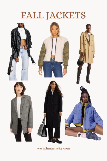 Fall jacket trends I’m loving 🍂🍁

#leatherjacket #bomberjacket #trenchcoat #blazer #woolcoat #pufferjacket

#LTKstyletip #LTKU #LTKSeasonal