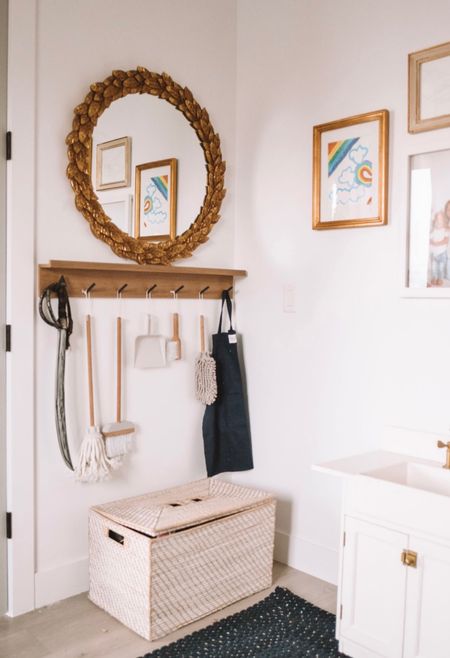 The most beautiful vintage mirror! Our new playroom & homeschool room with toy storage, a reading corner, kids desks, a gallery wall and the cutest home decor for a kids room!

#LTKKids #LTKHome #LTKFamily