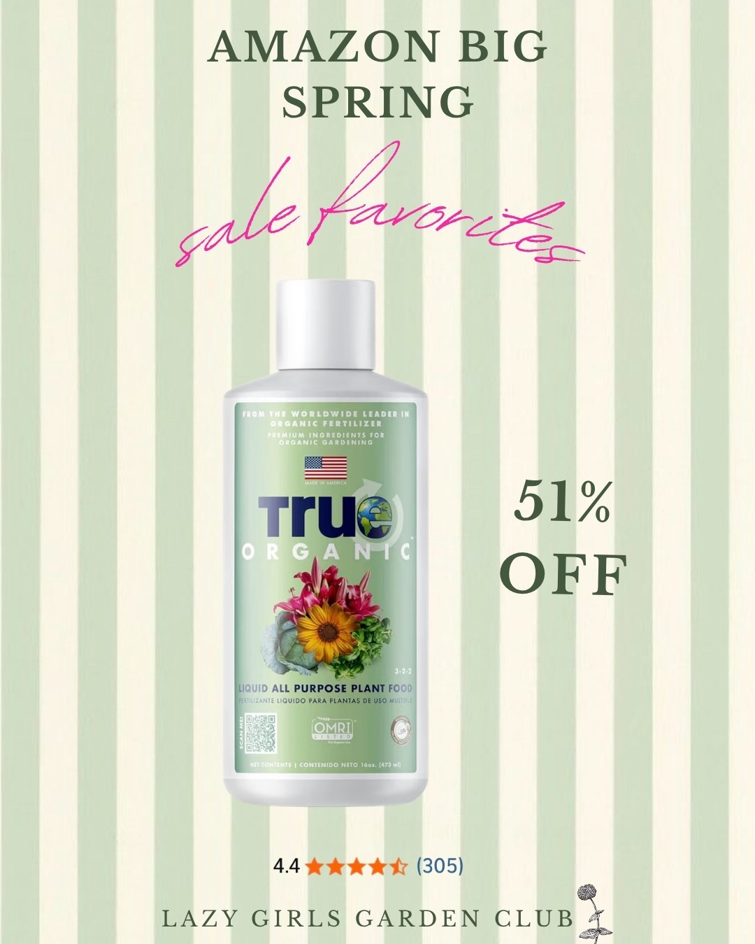 I can’t believe the TRU Organics fertilizer I use in my garden is 51% off today 😍

#LTKSeasonal #LTKSaleAlert #LTKHome