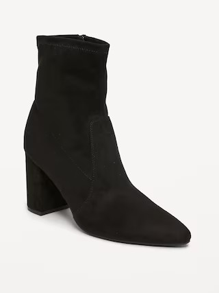 Faux-Suede Heeled Boots for Women | Old Navy (US)