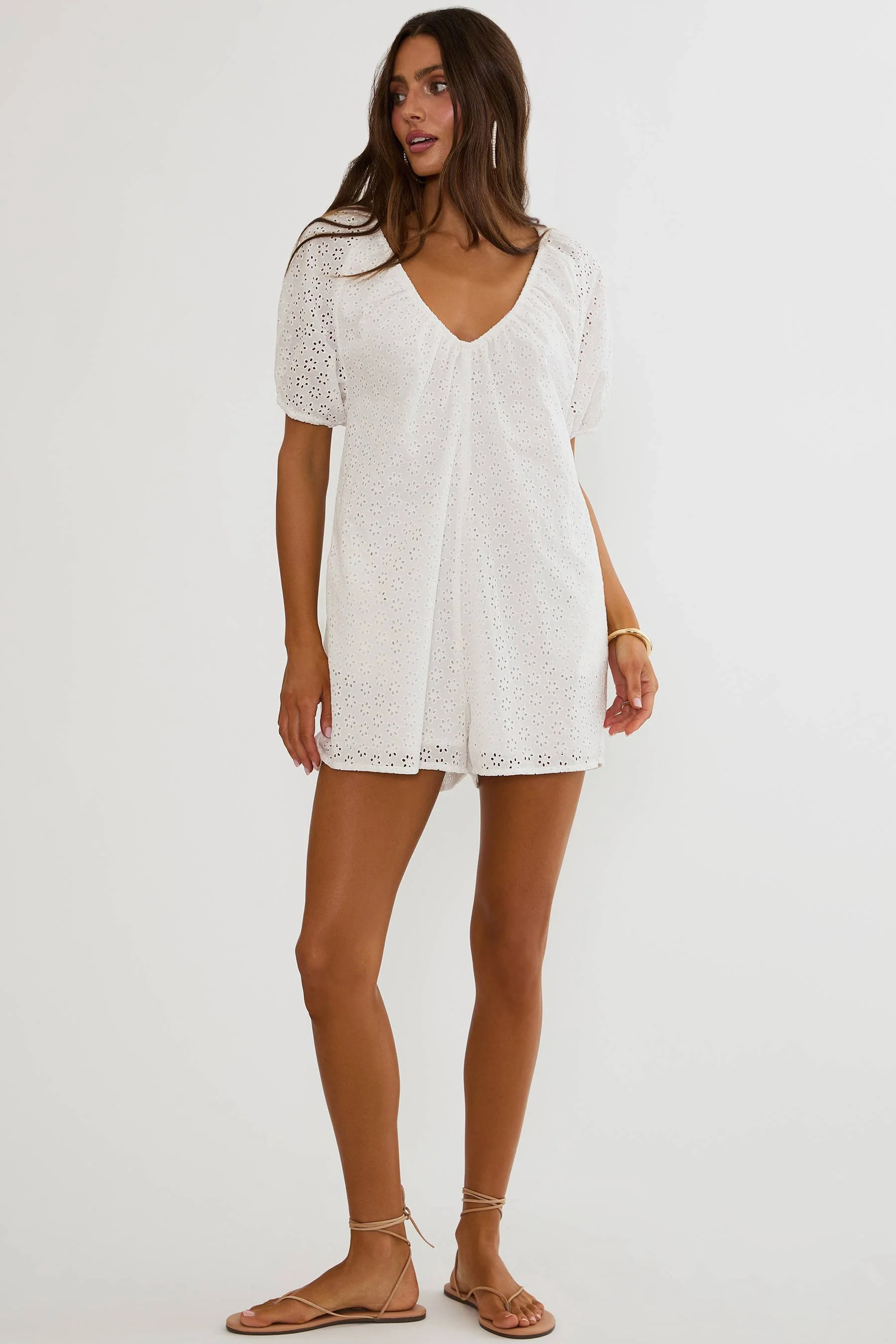 Ellery Romper White | White Eyelet Bridal Romper | Beach Riot | Beach Riot