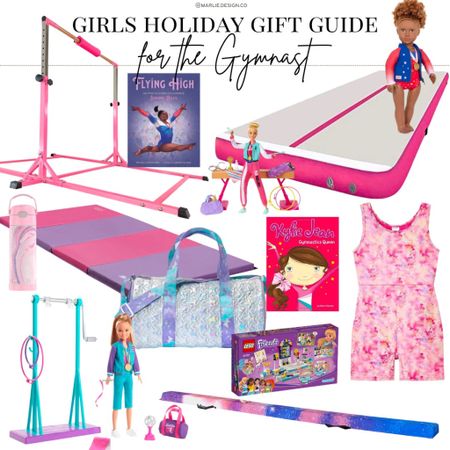 Holiday Gift Guide for the Gymnast | gymnastics | kip bar | gymnastics bar | duffel bag | Barbie gymnast | leotard | water bottle | balance beam | gymnastics mat | gymnastics tumbling track mat | gymnastics bar | Lego friends stephanie’s gymnastics show | flying high book | gymnastics book | gymnastics doll | little girl gifts | pink gifts | kids books 

#LTKGiftGuide #LTKfamily #LTKkids