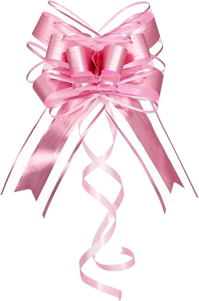 WEWILUCK Gift Bows for Presents, Pink Bows for Gift Wrapping, Gift Bows with Ribbon for Weddings,... | Amazon (US)