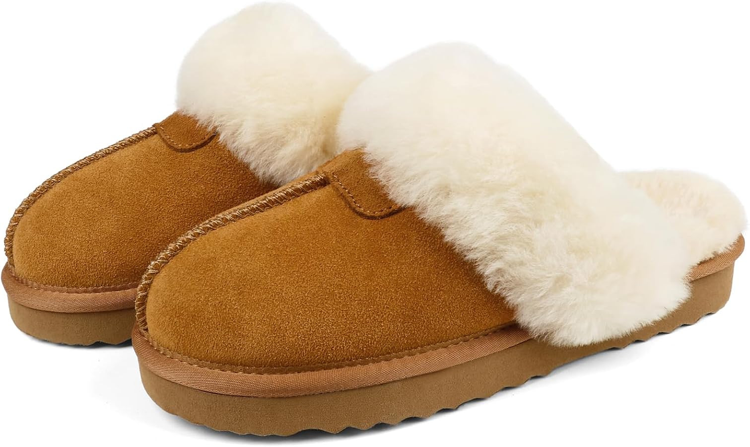 JOY IN LOVE Fuzzy Slippers for Women Memory Foam Flat Outdoor Indoor Faux Fur Cozy Slippers | Amazon (US)