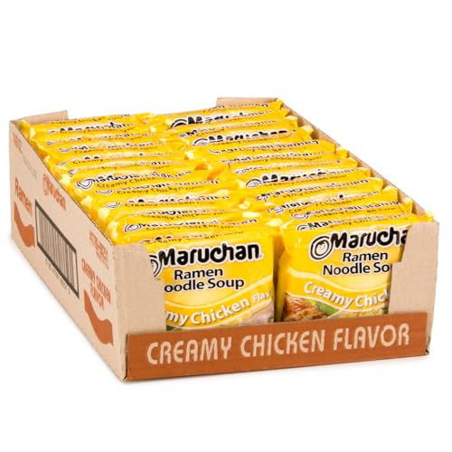 Maruchan Ramen Creamy Chicken, Instant Ramen Noodles, Ready to Eat Meals, 3 Oz, 24 Count | Amazon (US)