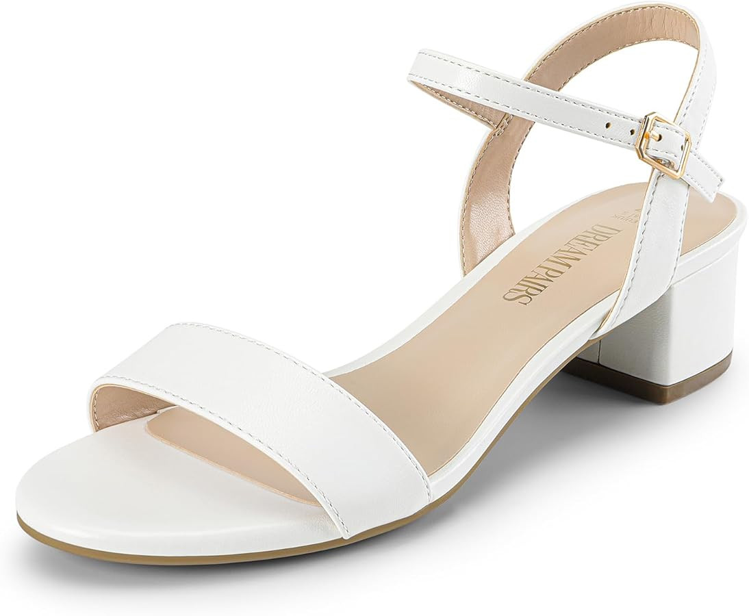 DREAM PAIRS Women's Open Toe Ankle Strap Sandals Pumps Shoes for Women | Amazon (US)