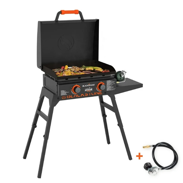 Blackstone Adventure Ready Outdoor Griddle, 2-Burner 22" Propane Flat Top Grill with Stand, Black | Walmart (US)