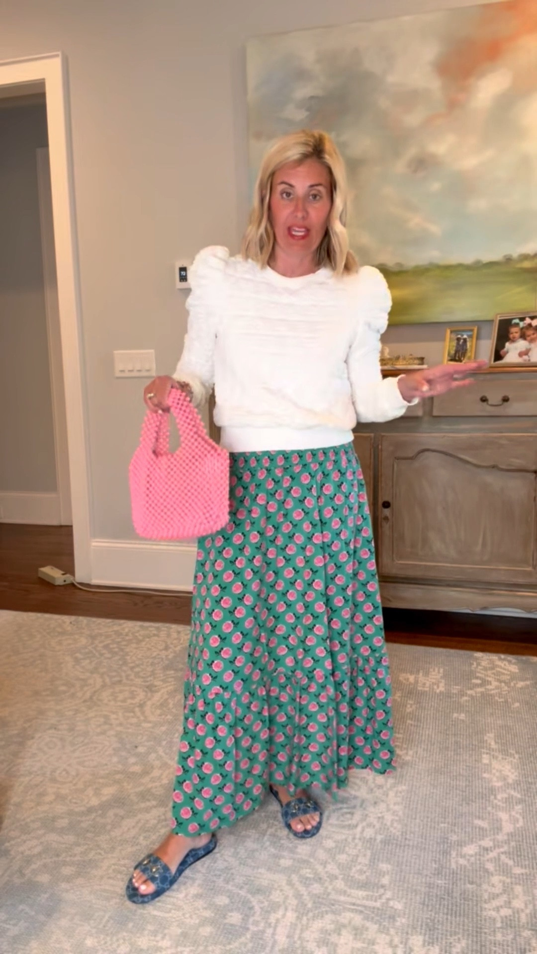 This is how we mix and match ALL the things in your closet. Splurge worthy shoes, so you can save on the outfit. I’m wearing a small in top, tee & skirt. I wear a 38.5 in sandal (size up 1/2 size).

#LTKdayinmylife #LTKspringtrends #LTKspring