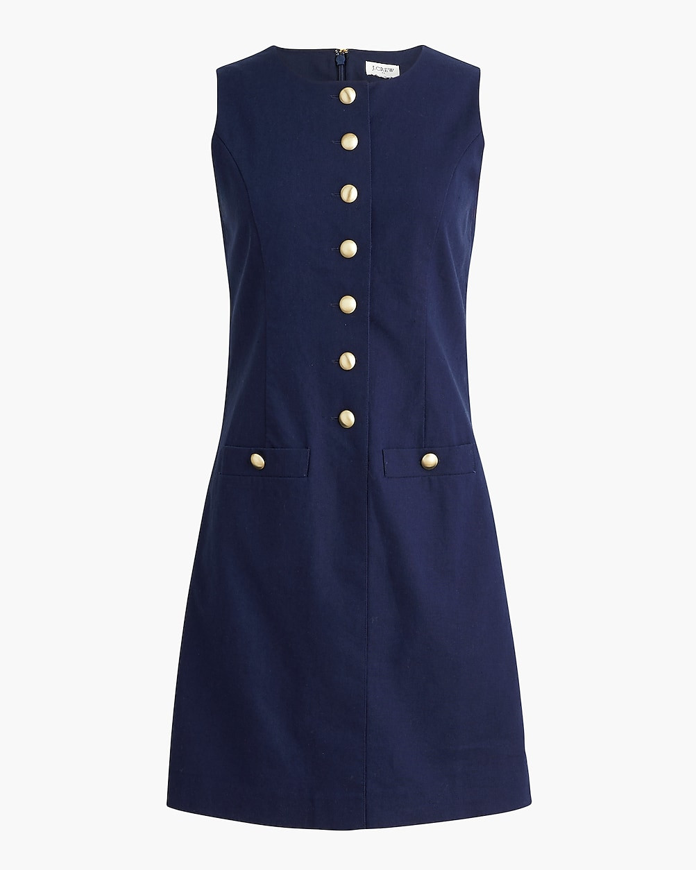 Linen-blend button-front mini dress | J.Crew Factory
