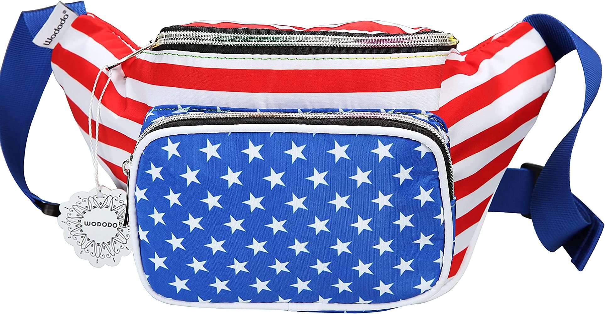 Patriotic Design American Crossbody Waist Bags, Stars and Stripes USA Fanny Packs, 4th of July (U... | Amazon (US)