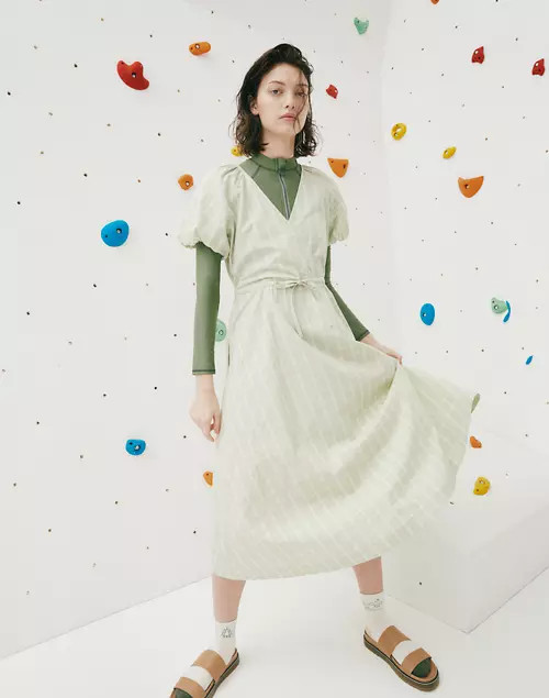 Plaid Tie-Waist Midi Dress | Madewell