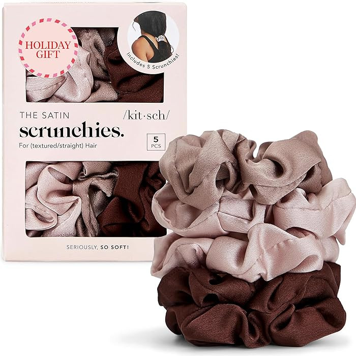 Kitsch Satin Scrunchies for Women - Softer Than Silk Scrunchies | Hair Ties No Damage for Frizz-F... | Amazon (US)