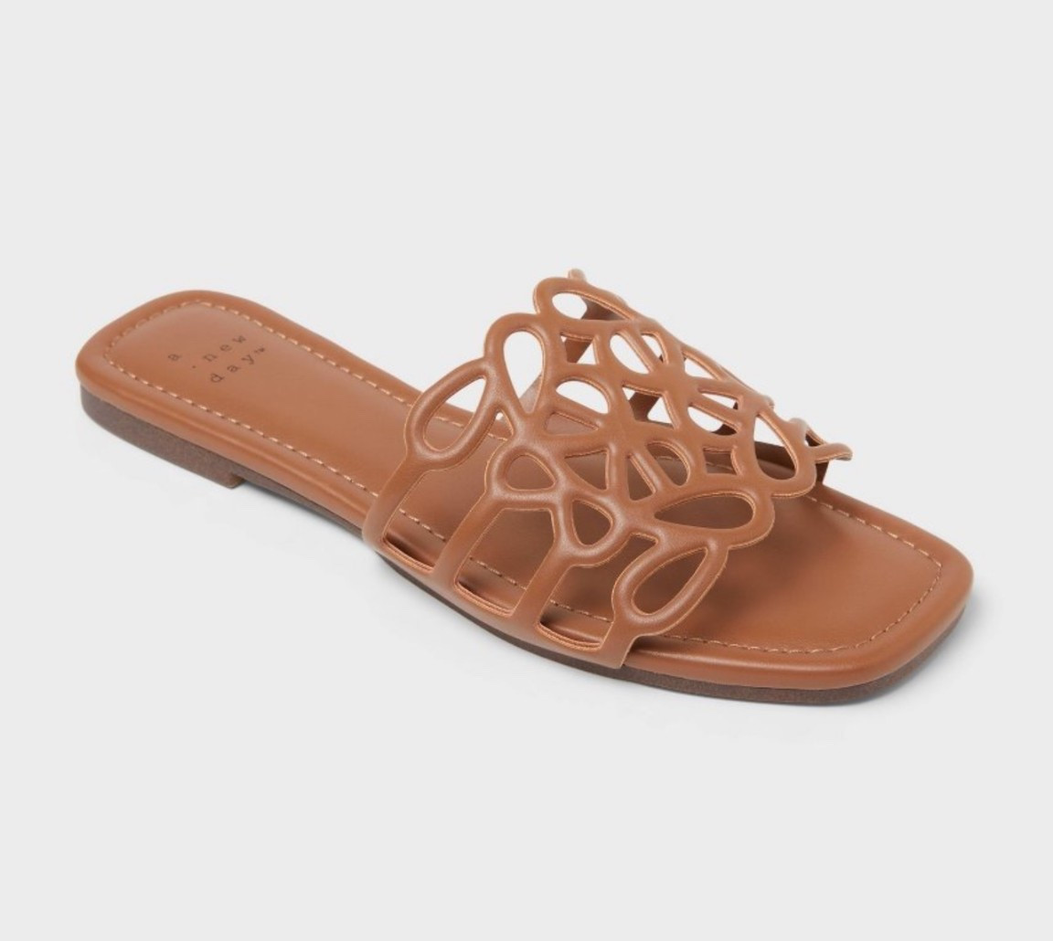 $20 look for less neutral sandals! 

Womens sandals, slides, womens slides, spring break, spring break outfits, summer shoes, sandals, target shoes 