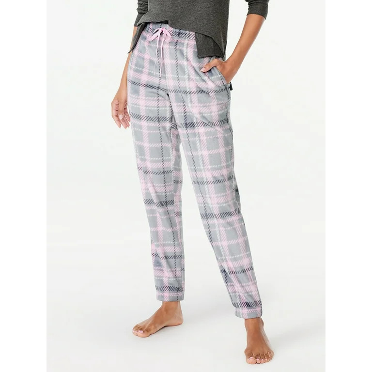 Joyspun Women's Plush Fleece Sleep Joggers, Sizes XS to 3X | Walmart (US)