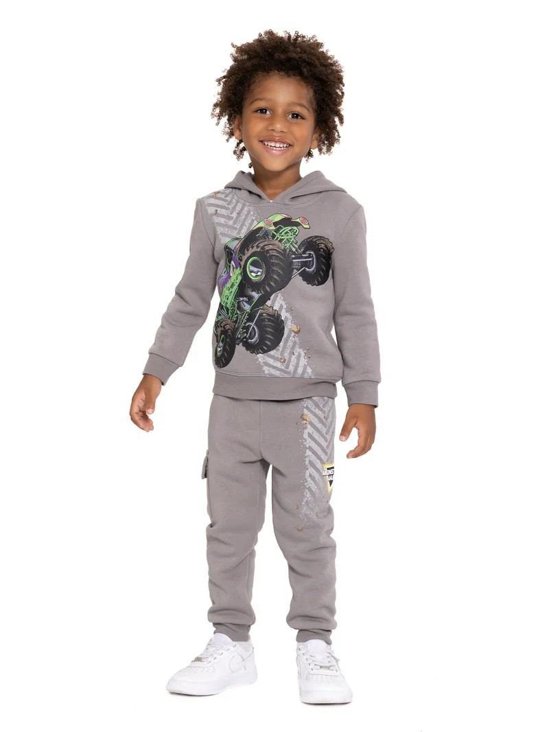 Monster Jam Toddler Boy Hoodie and Joggers Set, Sizes 2T-5T | Walmart (US)
