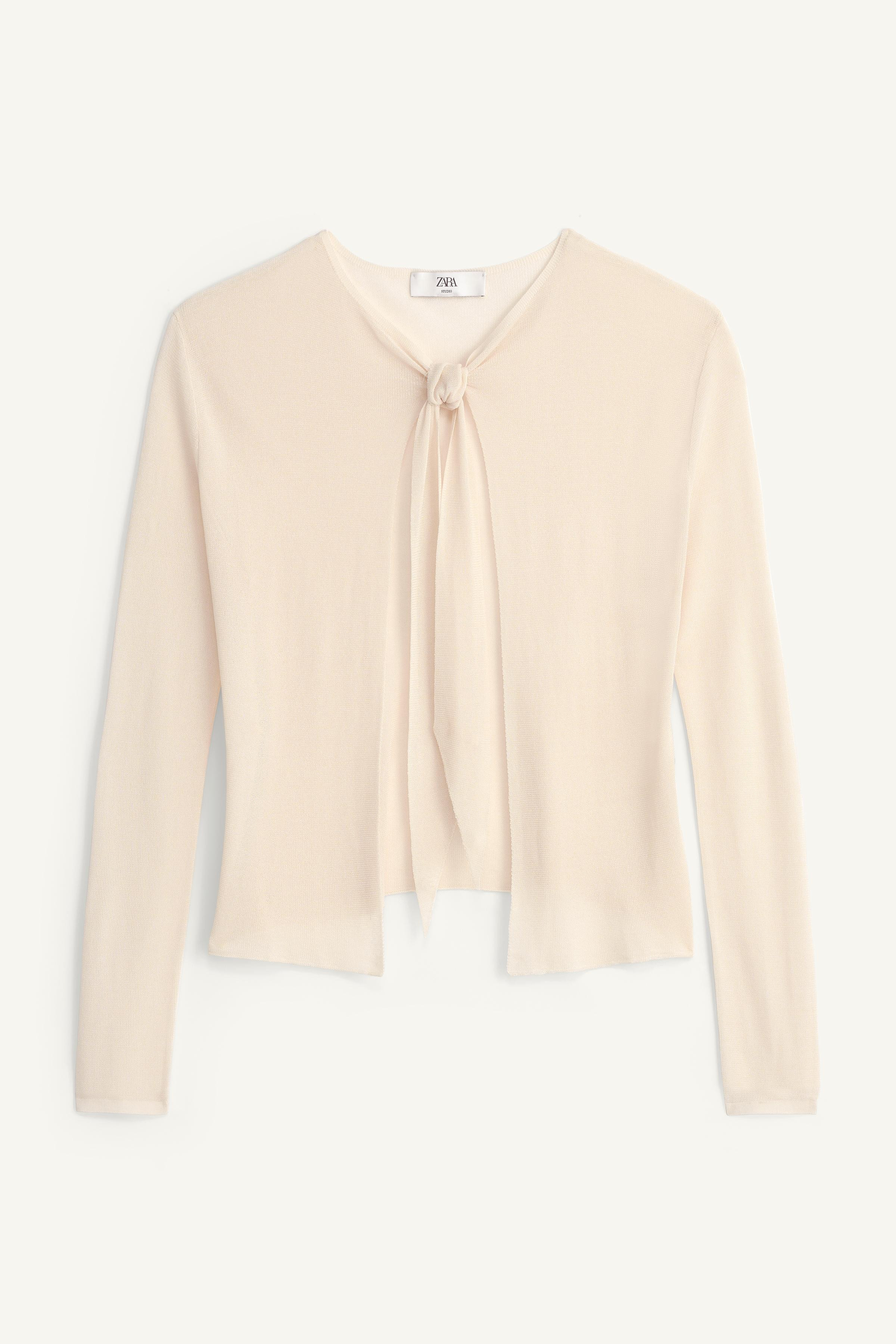 LIMITED EDITION FINE KNIT TIE CARDIGAN | Zara US