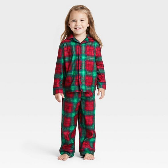 Toddler Holiday Plaid Flannel Matching Family Pajama Set - Wondershop™ Red | Target