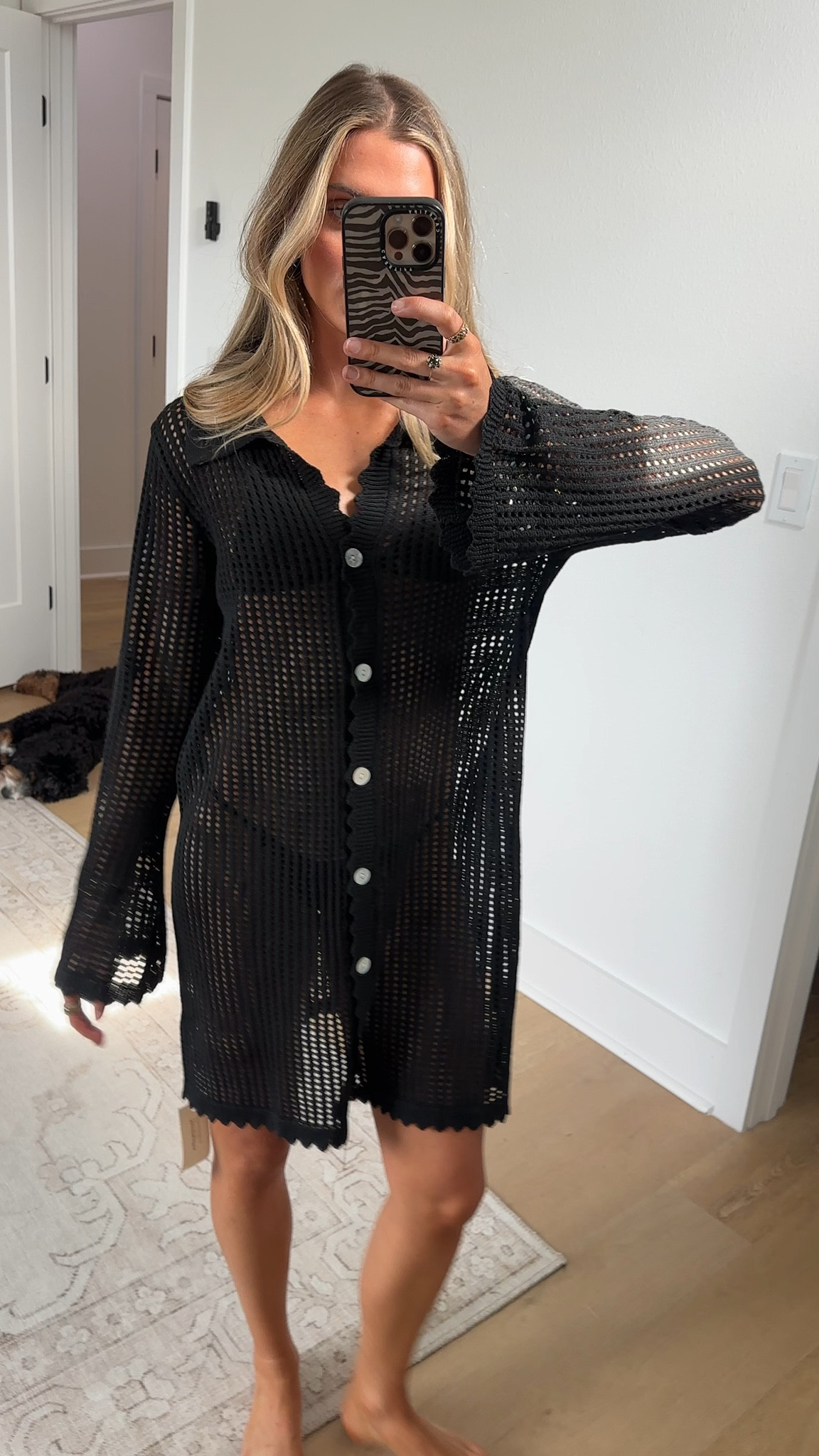 Amazon size small Saodimallsu Womens Crochet Swimsuit Coverup Button Down Long Sleeve Cardigan Mini Dress Beach Cover Ups Vacation Outfits

#LTKootd #LTKSwim #LTKSeasonal