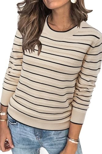 Arach&Cloz Women's Soft Knit Fall Winter Sweater Business Casual Basic Tops | Amazon (US)