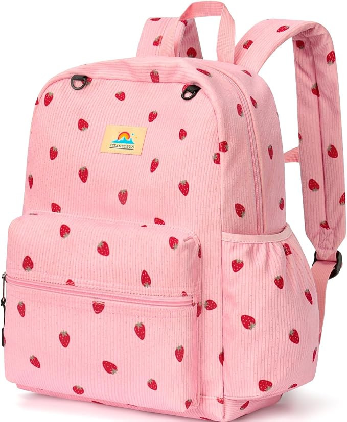 STEAMEDBUN Corduroy Kids Backpack for Girls and Boys 5-8: Girls Backpack for Elementary Kindergar... | Amazon (US)