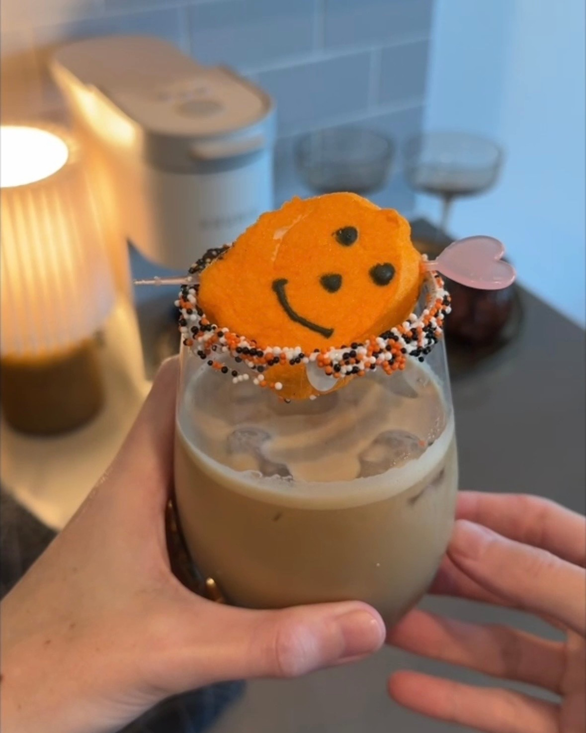 summoning the bone chiller 💀☕ an iced latte with a chilling twist 

#LTKSeasonal #LTKHome #LTKHalloween