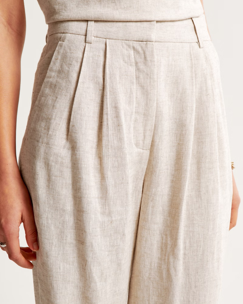 A&F Sloane Tailored Linen-Blend Pant | Abercrombie & Fitch (US)