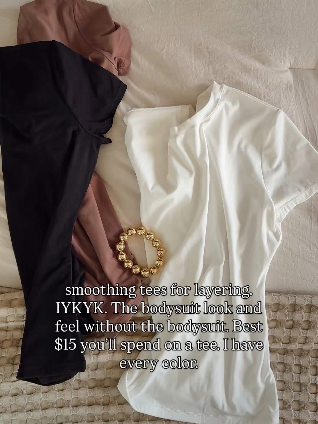 Best layering tees on Amazon! 🤍 I own every color. Double lined with 4-way stretch for that smooth, second-skin look without the bodysuit feel. Wearing a small and they’re currently $20  ✨🔥 True to size and so good! 


layering tees. amazon fashion. capsule wardrobe. everyday basics. smoothing tee.

#LTKSeasonal #LTKSaleAlert #LTKootd