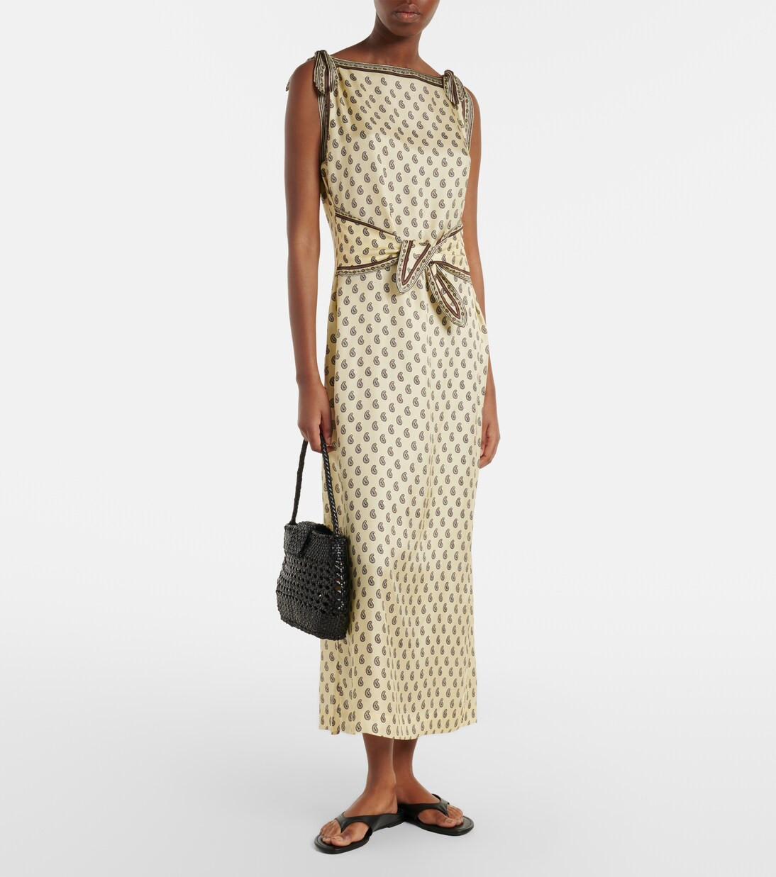 Amorette paisley silk-blend midi dress | Mytheresa (US/CA)