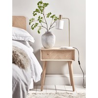Chevron Oak Bedside Table | Cox and Cox