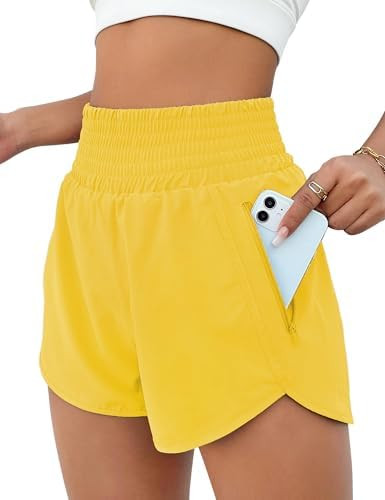 BMJL Women's Athletic Shorts High Waisted Running Short Pocket 2.5" Sporty Shorts Gym Workout Sho... | Amazon (US)