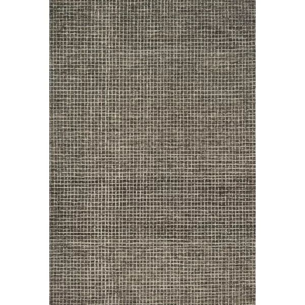 Bourque Plaid Hand Hooked Charcoal Area Rug | Wayfair Professional