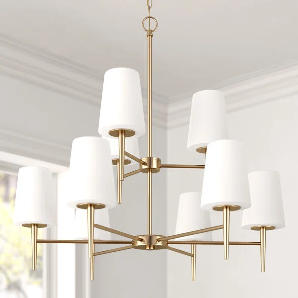 Victor 9 - Light Shaded Tiered Chandelier | Wayfair North America